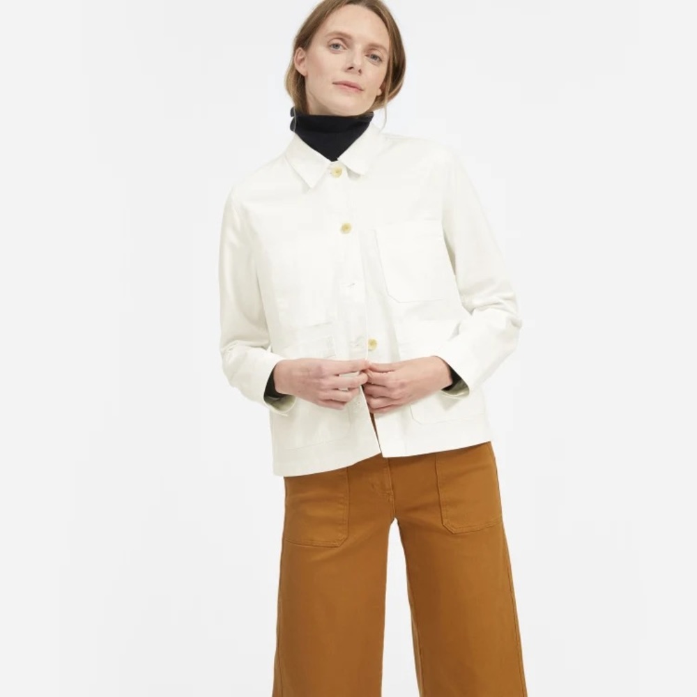 Everlane Chore Jacket Bone White Medium